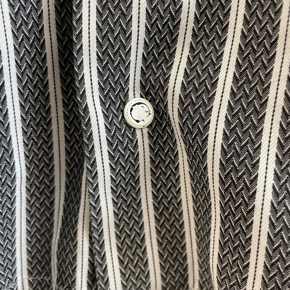 Robert Graham Mens Button Down Shirt 48 19 Tall 100 Cotton Stripe - Picture 4 of 8